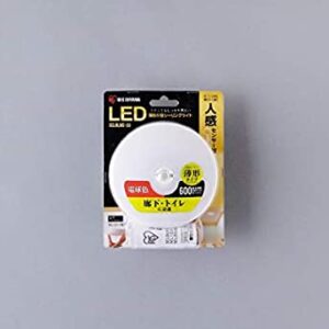 アイリスオーヤマ 小型シーリングライト 薄形 600lm 人感センサー付 電球色 SCL6LMS-UU
