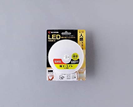 アイリスオーヤマ 小型シーリングライト 薄形 600lm 人感センサー付 電球色 SCL6LMS-UU