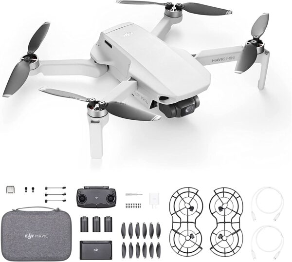 【国内正規品】DJI Mavic Mini コンボ ドローン 200g未満 カメラ付き 最大2 kmのHD動画伝送 折り畳み式GPS 3軸ジンバル搭載 2.7Kカメラ付き 小型 超軽量199 g バッテリー3個 フライト時間54分 収納ケース付き日本国内の飛行申請必要なし GPSとビジョンセンサーによる正確なホバリング 屋外 簡単撮影&編集