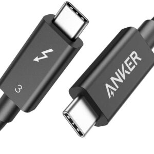 Anker USB-C & USB-C Thunderbolt 3 ケーブル (0.7m ブラック)【100W出力 / 40Gbps / 高速データ転送 / 4K対応 / 5K対応】MacBook iPad Pro/Air 他対応