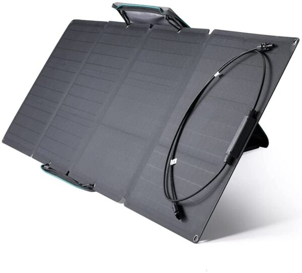 EF ECOFLOW ソーラーチャージャー 110W ソーラーパネル 単結晶 高変換効率 IP67防水防塵 折りたたみ式 薄型 ソーラー充電器 防災 12ヶ月保証