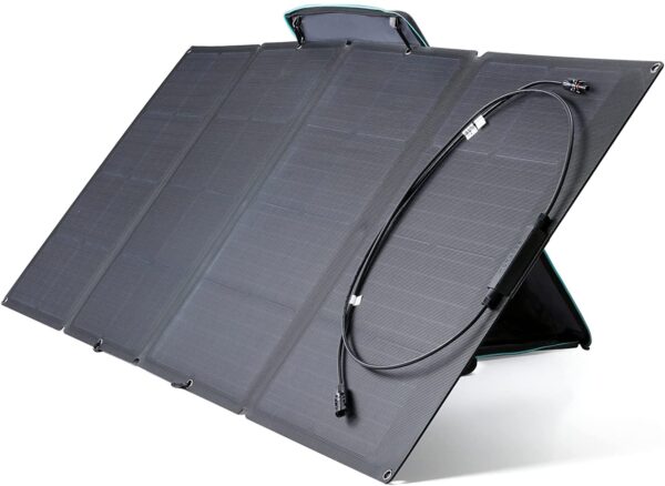 EF ECOFLOW ソーラーチャージャー 160W ソーラーパネル 単結晶 高変換効率 IP67防水 折りたたみ式 薄型 コンパクト 防災 ポータブル電源用